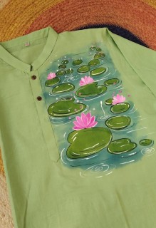অরিজিনাল খাদি হ্যান্ড-পেইন্টেড পাঞ্জাবি (Original Khadi Hand-Painted Panjabi)