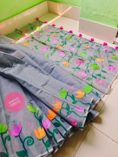 হ্যান্ড-পেইন্টেড কটন শাড়ি (Hand-Painted Cotton Saree)